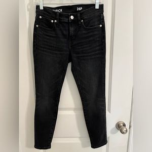 JCrew Black toothpick denim jeans. 26P